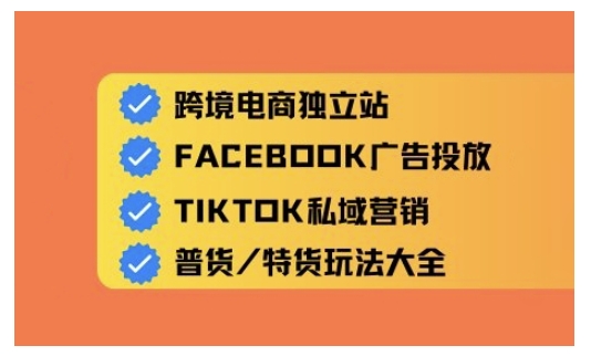 跨境电商独立站及全域流量营销，从0基础快速入门并精通跨境电商运营-柚子网创