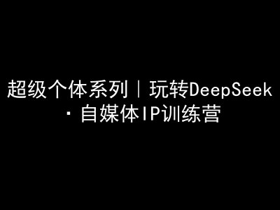 超级个体系列，玩转DeepSeek·自媒体IP训练营，deepseek教程-柚子网创