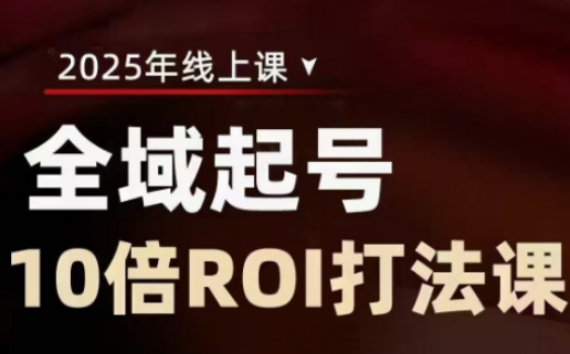 2025全域起号10倍ROI打法课，助你提升直播间的投资回报率-柚子网创