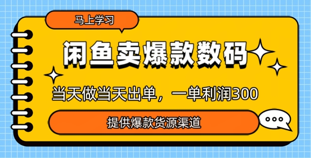 闲鱼卖爆款货源，当天做当天出单，一单利润3张-柚子网创