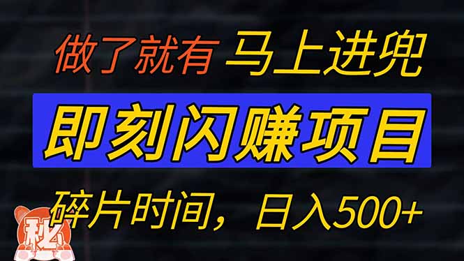 （14384期）零门槛 即刻闪赚项目！！！仅手机操作，利用碎片时间，轻松日赚500+-柚子网创