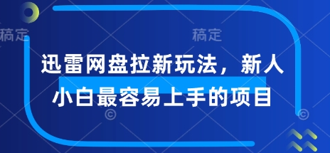 迅雷网盘拉新玩法，新人小白最容易上手的项目-柚子网创